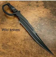 Custom Handmade Full Tang D-Guard Bowie Knife Hunting Survival Knife Fixed Blade