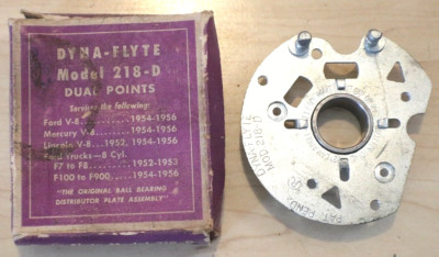 1952-1956 ford lincoln mercury v8 dyna flyte 218-D distributor plate NORS