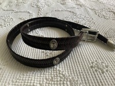 Onyx Brighton Brown Black Leather Golf Concho Belt Braided Silver Size 42