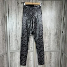 Commando Leggings Small Snake Print Faux Leather High Waist Shaping Stretch