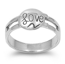 Women 10mm 925 Sterling Silver Love Ring Band / Free Gift Box