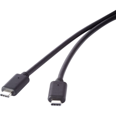 Renkforce USB-Kabel USB 3.2 Gen2x2 USB-C  Stecker, USB-C  Stecker 0.50 m Schw...