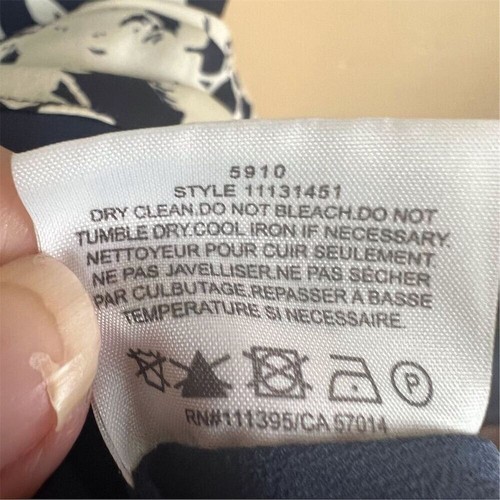 Abito donna Tory Burch Victoria stampa floreale seta lunghezza ginocchio taglia 8 scollo a V - Foto 9 di 9