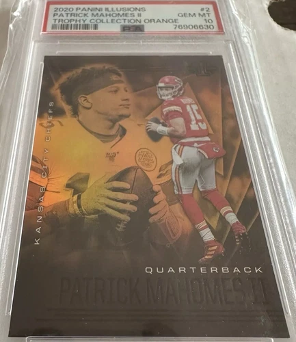 2020 Panini Illusions Patrick Mahomes #2 Trophy Orange PSA 10 KC Chiefs