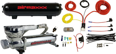 airmaxxx Chrome 580 Air Compressor 90/120 Switch Complete Wiring Kit & Air Tank