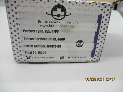British Encoder Products Co. SM-BC-5F2 New Encoder (4000 ppr, HV, 755/3)