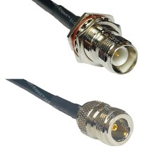RFC240UF RP-TNC FEMALE BULKHEAD to N FEMALE RF Cable FAST-SHIP LOT