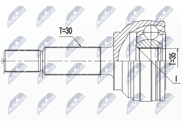 NTY NPZ-CH-034 Gelenkkit, Antriebswelle FüR Tesla-image