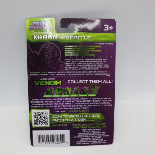 Final Faction Krepitus Venom Kharn 4" Action Figure New 2022 FSG Limited Edition - Picture 3 of 7