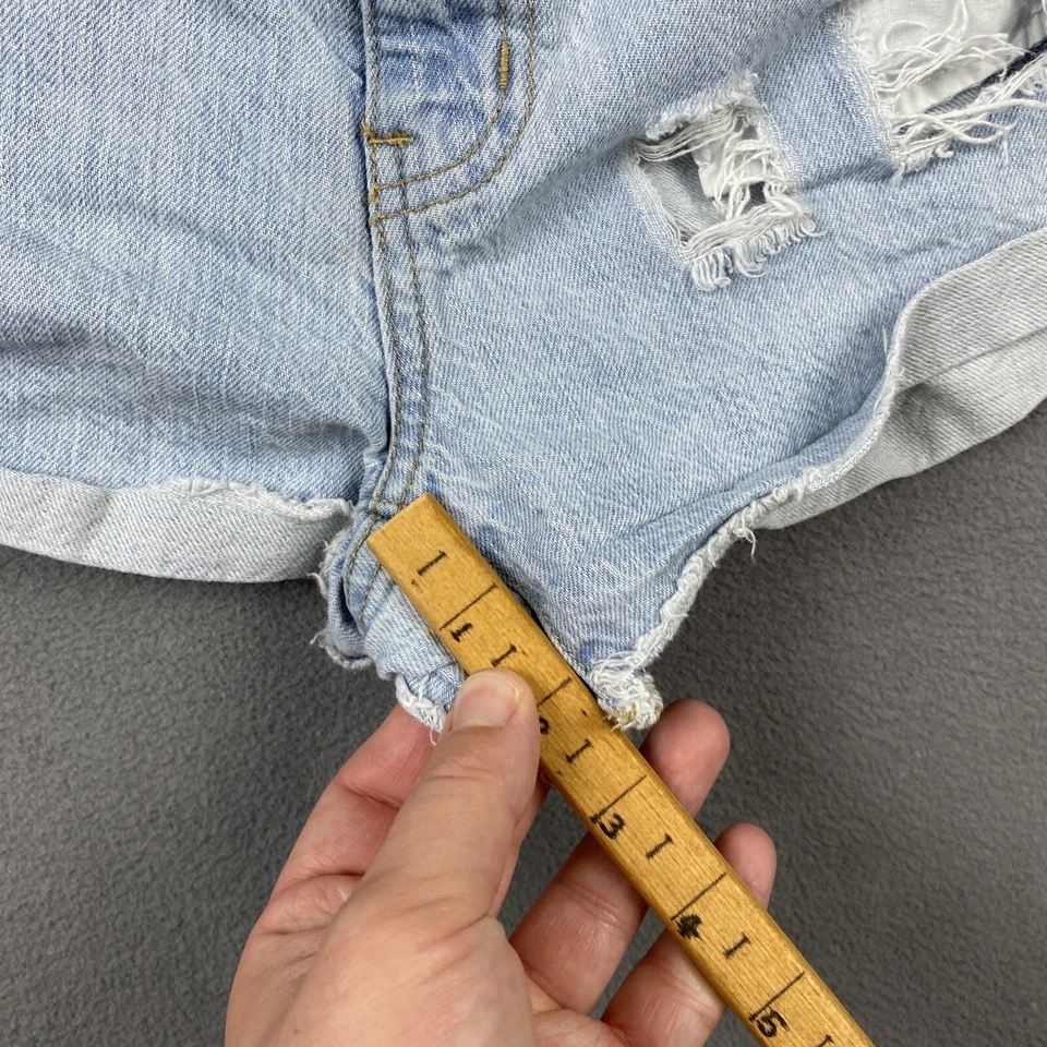 Pantalones Cortos de Jean Rip Curl Para Mujer Talla 5 Denim Lavado Ligero Envejecido De Colección Y2K Surf Foto 3 de 4