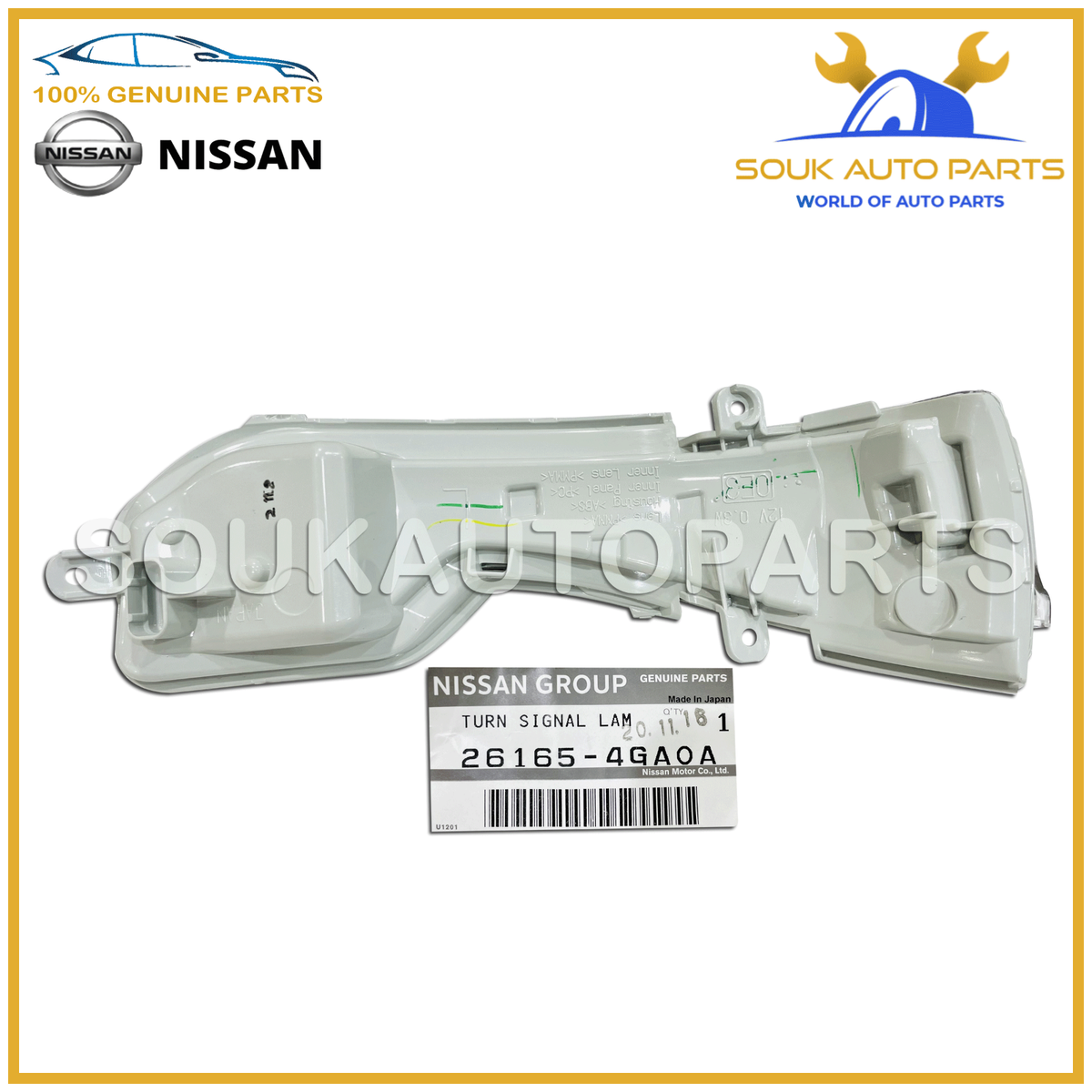 26165-4GA0A Genuine Nissan TURN SIGNAL LAMP ASSY, LH 261654GA0A
