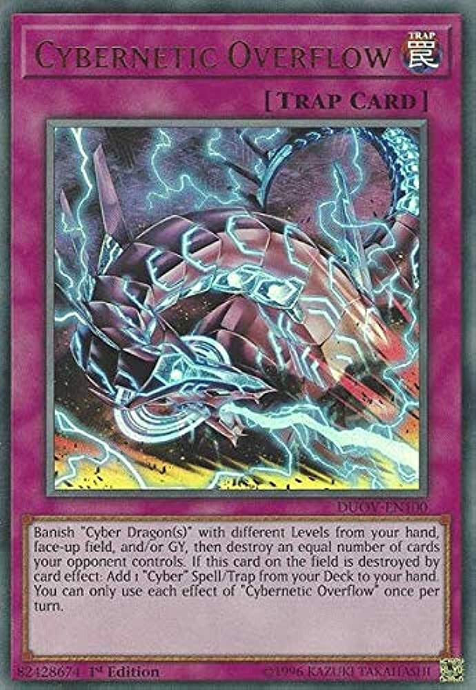 YUGIOH 3x Cybernetic Overflow x3 - DUOV-EN100 - Ultra Rare - 1st