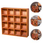 16 Grids Wooden Storage Box Wall Mounted Shelving Display Shelves