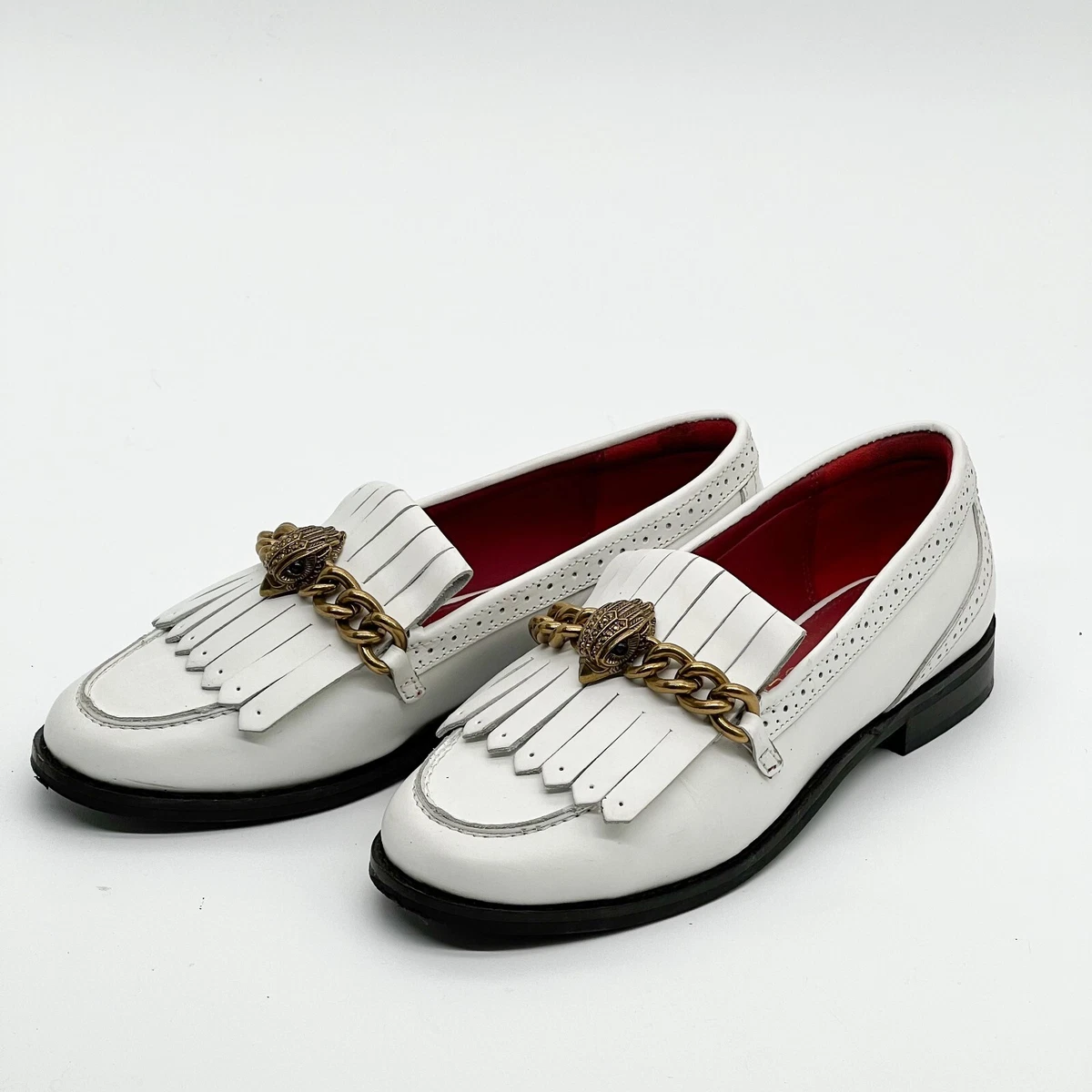 Kurt geiger white best sale loafers