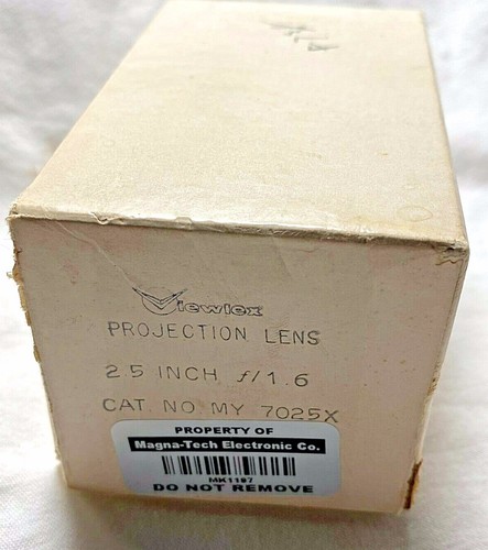 VIEWLEX FL 2.5" Speed f:1.6 16mm Projector Lens NOS NEW UNUSED - Picture 10 of 10