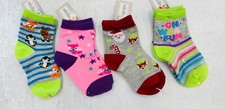 4 Pairs Kids Winter Fun Xmas Holiday Ankle Socks Size 5-6.5 Shoe Sz 5.5-8.5