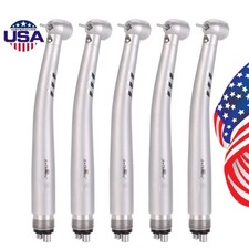 5X Dental Fiber Optic LED E-generator High Speed Handpiece Turbine 4 Hole USA