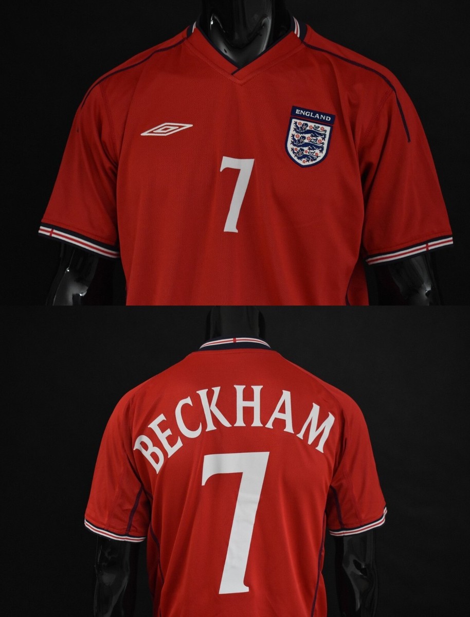 Umbro England Away Shirt LS World Cup 2002 David BECKHAM 7
