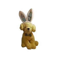 FAO Schwarz Plush Golden Lab Dog Labrador Bunny Ears Easter Stuffed Animal Toy