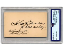 Civil War Union Admiral JOHN L. WORDEN Signed Cut PSA Gem Mint 10