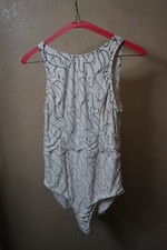 Jack Wills white rope and paddle print one piece womens swimsuit US 6 UK 10