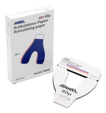 Coltene 480364 Hanel Horseshoe Articulating Paper Blue/Red 80 Micron 72/Pk