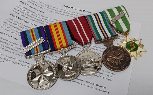 Vietnam War Medals, Nasho's set 5 with Mounting Bar Full Size Replicas D.I.Y set - Picture 6 of 6