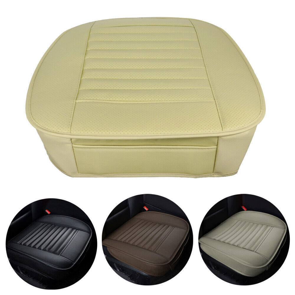 Car Deluxe PU Leather Front Seat Cover Full Surround Chair Cushion Mat