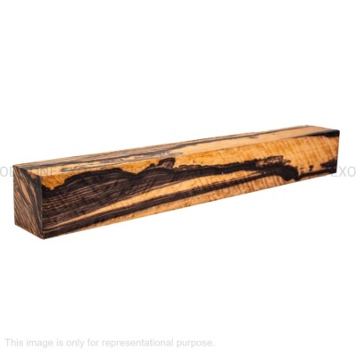 DEFECTIVE  Black and White Ebony Turning Wood Blank 1-1/2'' x 1-1/2'' x 18''