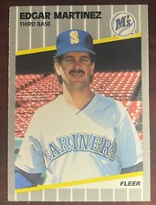1989 Fleer #552 Edgar Martinez Seattle Mariners HOF