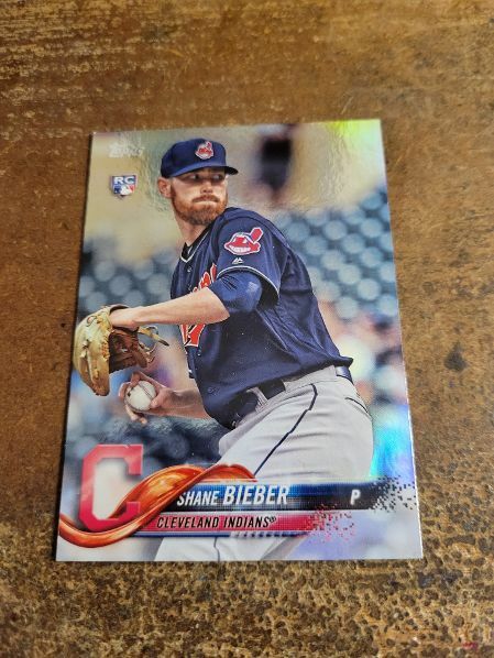 Shane Bieber 2018 Topps Update Rainbow Foil RC #US198