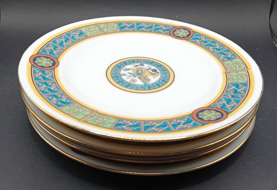 NORITAKE VINTAGE BOLISKA TEAPLATES 6" IRELAND CELTIC CROSS X4 eBay