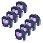 8x Étiquettes plastique LT pour Dymo LetraTag 12mm Ruban Noir sur Transparent