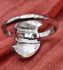Silver Tone Metal Faux Turquoise Oval Adjustable Ring Size 5.75 Jewelry Costume — photo 8