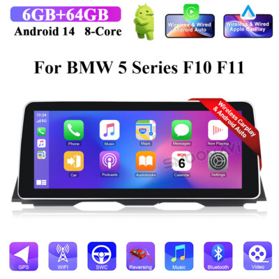 12.3'' Media Screen Car GPS Stereo 64G DAB For BMW 3/5 Series E90 E91 E60 E61 CIC