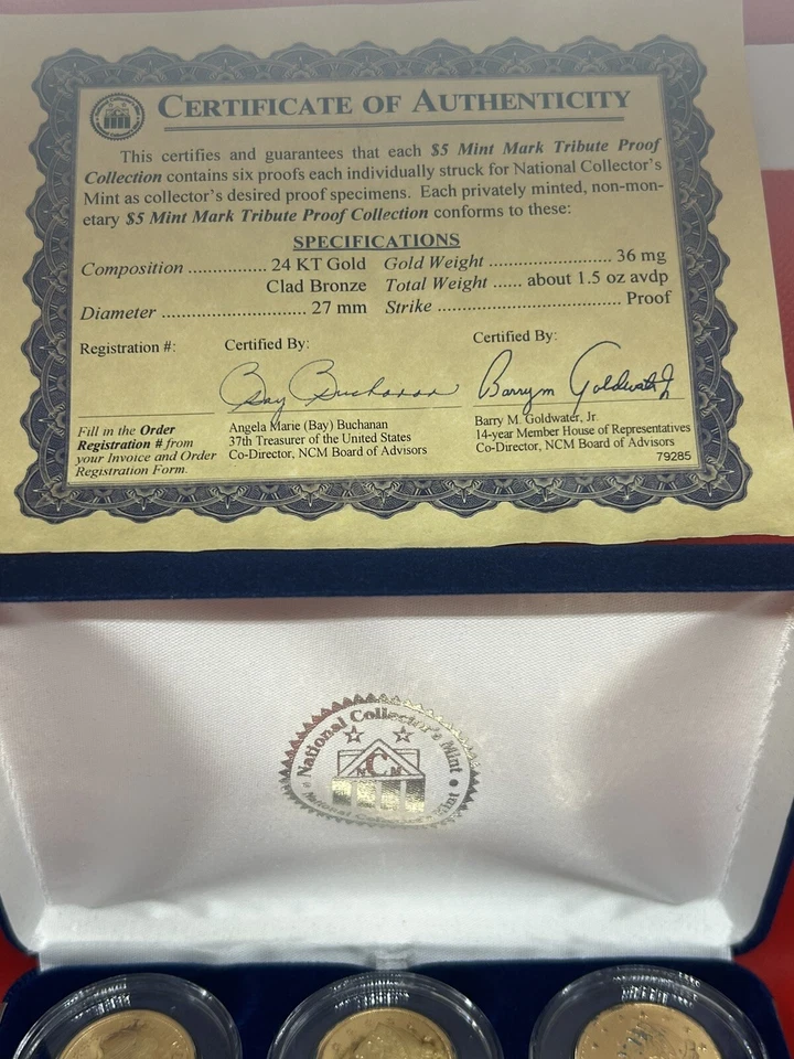 $5 Six Coin Gold Set National Collectors Mint💯🇺🇸✨#70 - Image 3 of 4