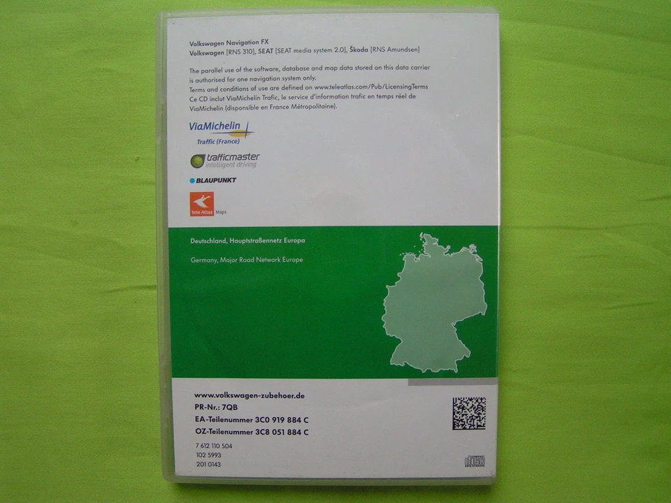 CD NAVIGATION FX DEUTSCHLAND + EU 2009 V1 VW RNS 310 TIGUAN CADDY JETTA SCIROCCO - Bild 2 von 4