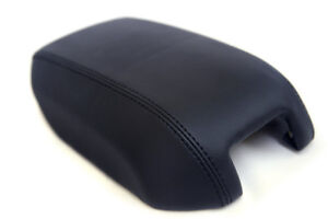 Black Leather Synthetic Armrest Center Console Cover for Volvo XC90 03-14 