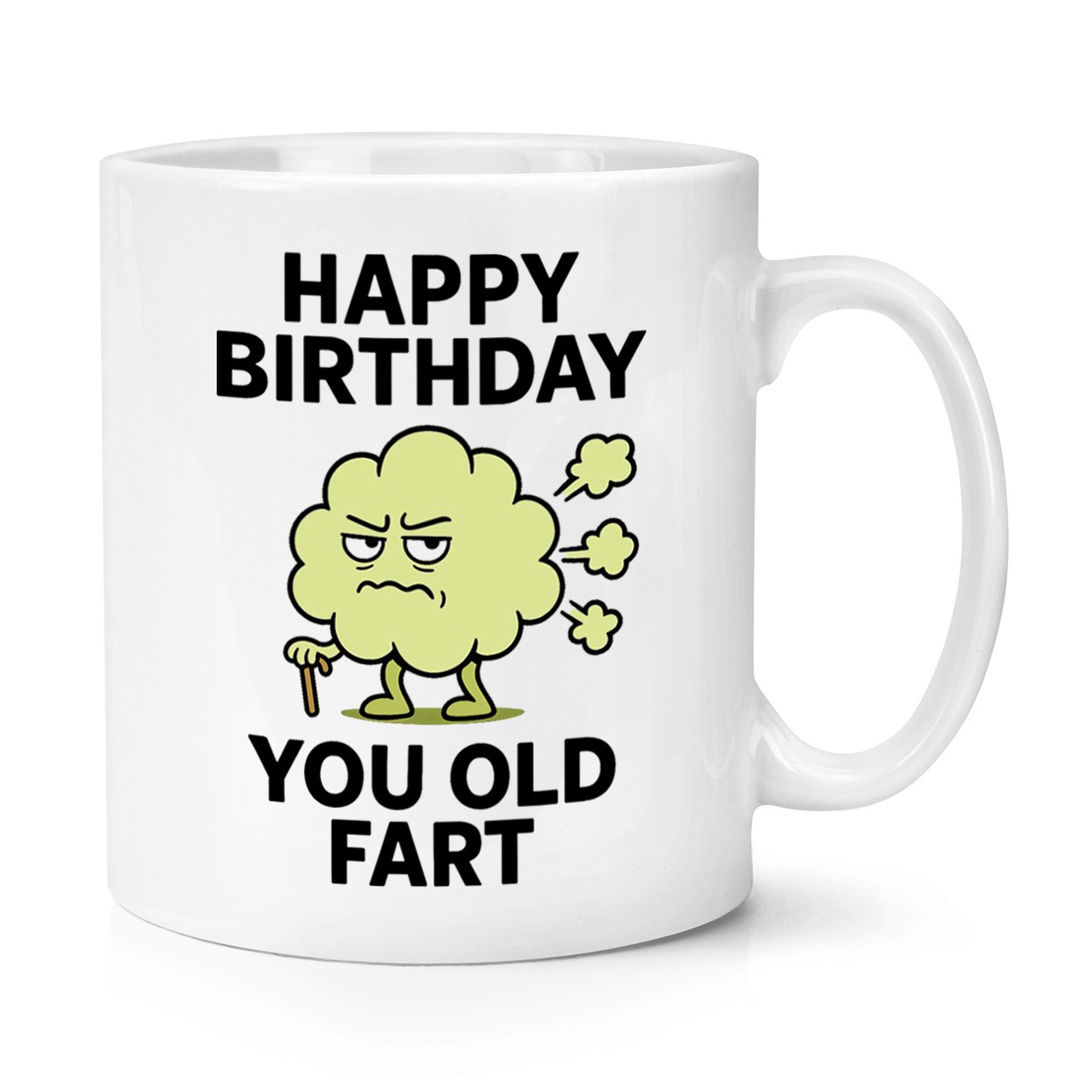 Happy Birthday You Old Fart 10oz Mug Cup Biggest Farter Grandad Oldi Dad Funny
