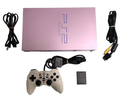 Sony Ps2  SCPH-39000 Sakura Pink Rare Console Set  NTSC-J Tested Cleaned Japan