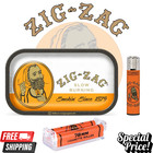 Zig Zag Classic Metal Tray 11x7 Zig Zag Roller 78mm Clipper Lighter Set