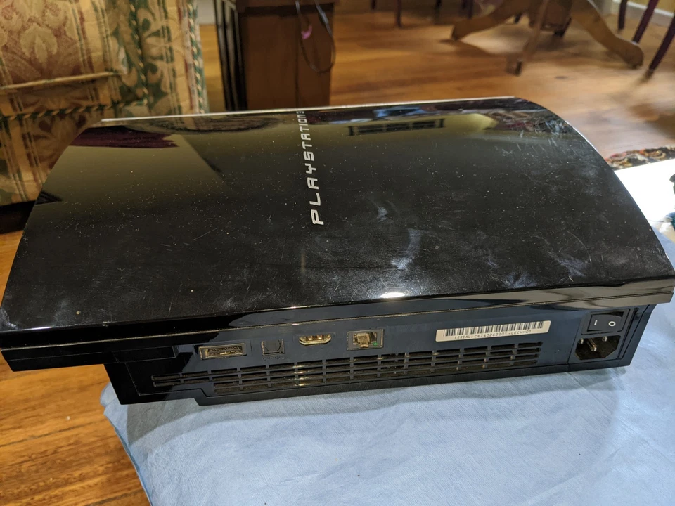 Sony PLAYSTATION 3 PS3 Console CECHH01  + 2x Controllers w/ Cables + Games LOT - image 3 of 4