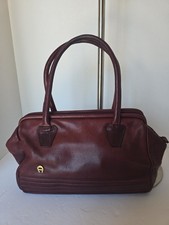 Vintage Etienne Aigner Classic Burgundy Oxblood Red Leather Shoulder Purse 12x7