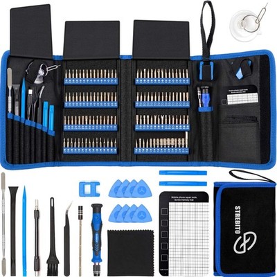 142-Piece Precision Screwdriver Set - 120 Bits Magnetic Tool Kit for Electronics