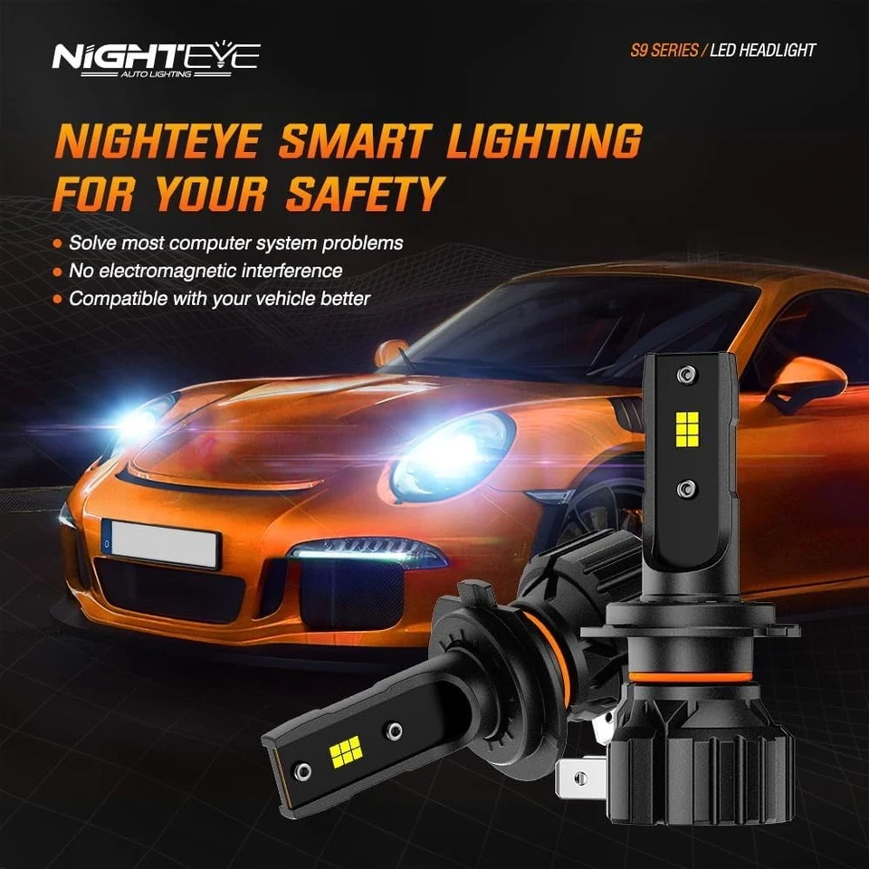 NIGHTEYE H7 LED Headlight Bulbs, 10,𝟎𝟎𝟎𝐋𝐌 2𝐗 Ultra Brighter, 6500K Cool Wh - Image 2 of 4