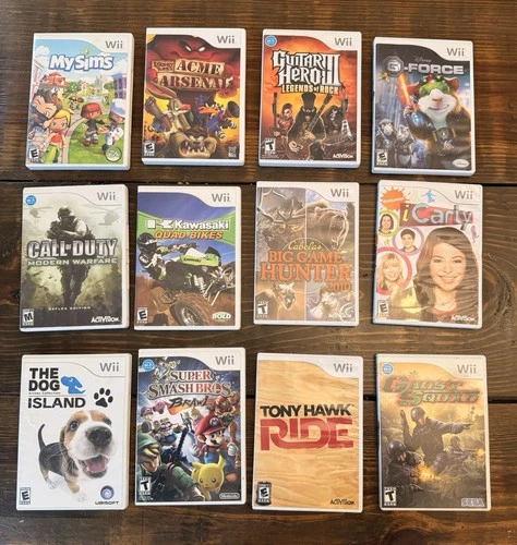Nintendo Wii Games - Set of 12 - Pre Owned Good Condition