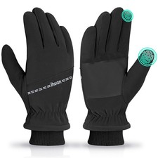 ihuan Winter Waterproof Gloves Ski for Women Men, Cold Weather Small, Black