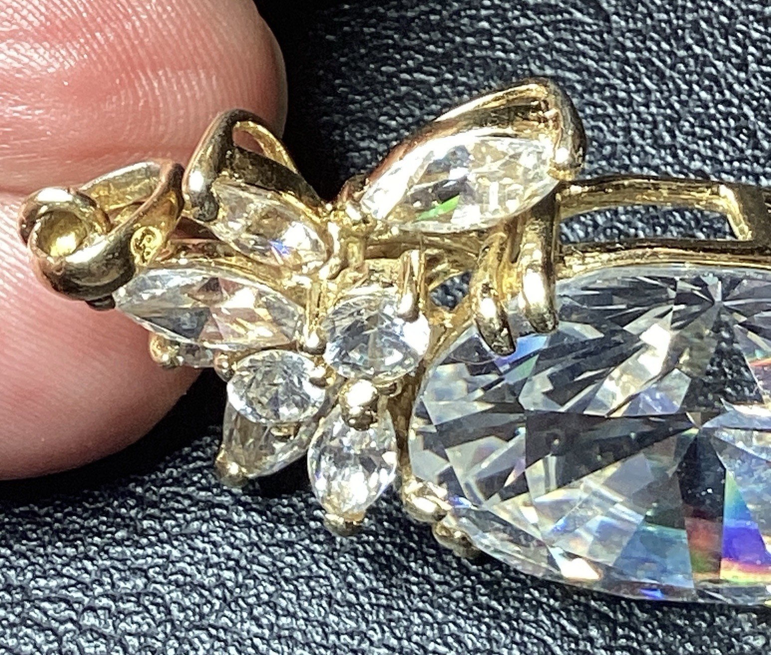 Stunning! Designer Hallmark Signed Large Clear Au… - image 6