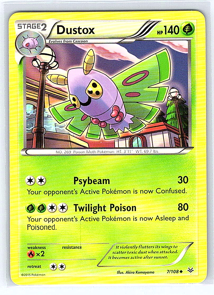 Dustox 7/108 Roaring Skies MP Pokemon Card