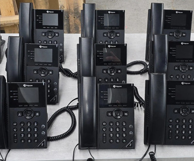 Lot of 2 Polycom VVX 250 4-Line Business IP Phones PoE VoIP Complete Tested ZOOM